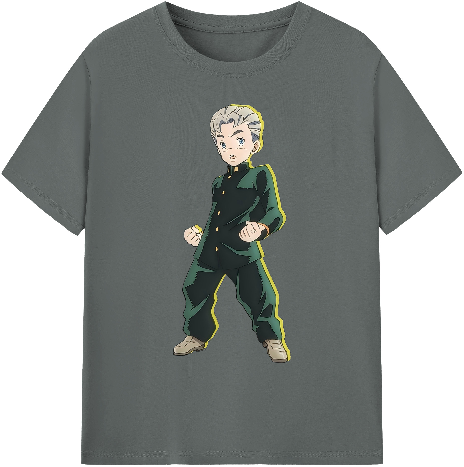 （画像用） ジョジョの奇妙な冒険 広瀨康一 JoJo's Bizarre Adventure Hirose Koichi 綿100％ メンズ半袖Tシャツ｜肌触りやわらか＆通気性